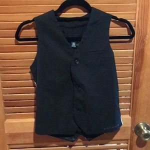 Volcom Youth Black Vest with Pinstripes
